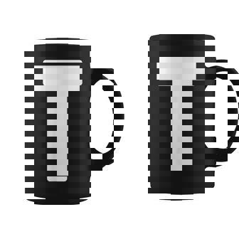 アルファベット T 大文字 モノグラム イニシャル コーヒーマグ - Kawaiitshirt