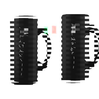 イタリアシグネチャーフラッグポール エレガントな愛国的なイタリア国旗 コーヒーマグ - Kawaiitshirt