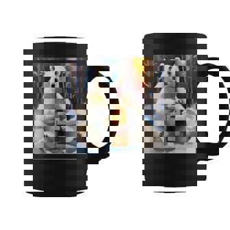 ウイスキーが飲みたいと目で訴える白熊 半袖 男女兼用 コーヒーマグ - Kawaiitshirt