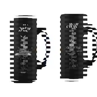 ウェイトリフティング 筋トレ バーベル やる気がないなら家に帰れ グレー 猫 ねこ コーヒーマグ - Kawaiitshirt