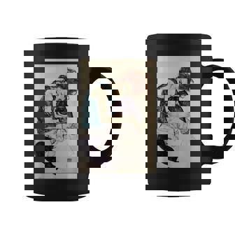 エゴン・シーレ作「膝を曲げた座る女」1917 コーヒーマグ - Kawaiitshirt