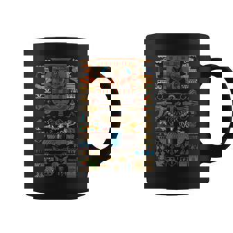 エジプトの多色オーナメント ヒエログリフ ヒエログリフ コーヒーマグ - Kawaiitshirt