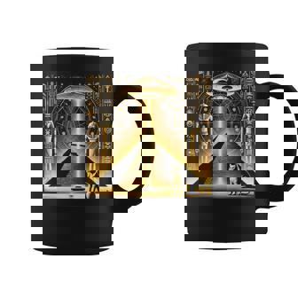 エジプトピラミッドufo猫と光エネルギー Egypt Ufo Pyramid Beam コーヒーマグ - Kawaiitshirt