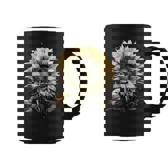 エレガントなビンテージひまわり植物芸術 コーヒーマグ - Kawaiitshirt