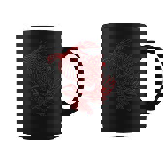 オリジナルツインサギと菊レッドラインアート コーヒーマグ - Kawaiitshirt