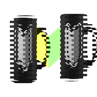 オリジナル個性派パロディ日本の道路交通法標識初心者マークプリント コーヒーマグ - Kawaiitshirt