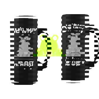 カエルのモチーフ面白いカエルのことわざは私にキスします Frog Motif Frogs Worry Hoppy コーヒーマグ - Kawaiitshirt