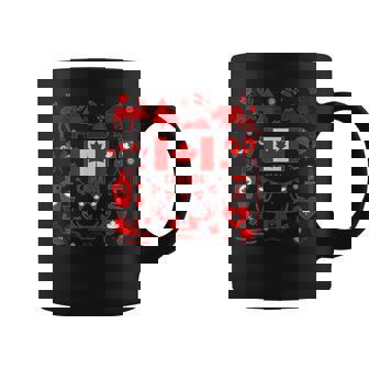 カナダ国旗tシャツ、カナダtシャツ、カナダ国旗、カナダ地図 コーヒーマグ - Kawaiitshirt