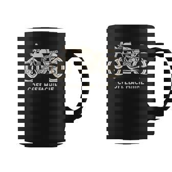 カフェレーサー 手描きバイクデザイン コーヒーマグ - Kawaiitshirt