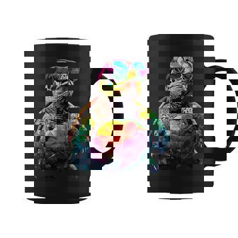 カメ カラフル Popart レインボー 爬虫類 かわいい亀 コーヒーマグ - Kawaiitshirt