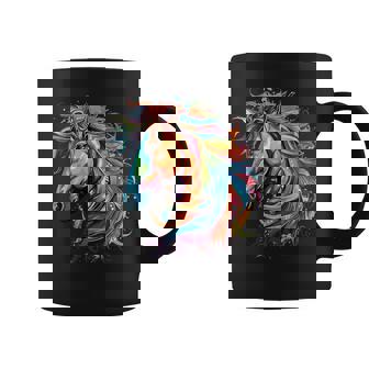 カラフルなアイルランドのドラフト馬愛好家スプラッシュアート コーヒーマグ - Kawaiitshirt