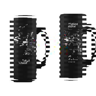 カリブ海諸島の旗と地図、カリブ海の休暇tシャツ コーヒーマグ - Kawaiitshirt