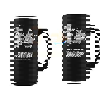 カワウソくん『スケボー』コツメカワウソ ゆるくて かわいい キャラクター イラスト コーヒーマグ - Kawaiitshirt