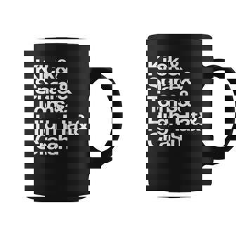 キック&スネア&トムズ&ハイハット&クラッシュドラムセットテキスト コーヒーマグ - Kawaiitshirt