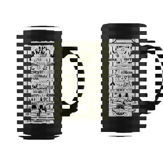 キャンピング ルール 遊び心たっぷりのヴィンテージ調デザイン おもしろ キャンプ コーヒーマグ - Kawaiitshirt