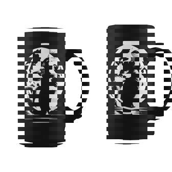 キュートで面白いチンチラが月に吠える コーヒーマグ - Kawaiitshirt