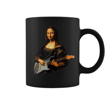 ギター 面白tシャツ モナリザ おもしろ ギタリスト 服 音楽 メンズ キッズ ネタ 服 軽音 楽器 エレキ コーヒーマグ - Kawaiitshirt