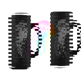 クラゲ カラフル ファンタジー 動物 アート グラフィック クラゲ コーヒーマグ - Kawaiitshirt
