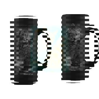 クラーケンの海の怪獣が海に潜る海賊船を襲う巨大猫 コーヒーマグ - Kawaiitshirt