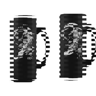 クロコダイル お父さん 母 恋人 モノクロ クロコダイル コーヒーマグ - Kawaiitshirt