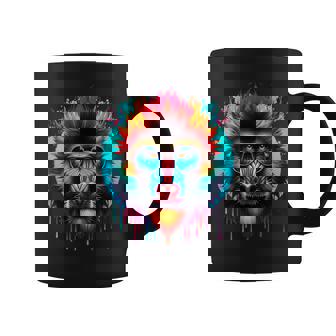 クールなタイダイサングラスマンドリルイラストアート コーヒーマグ - Kawaiitshirt