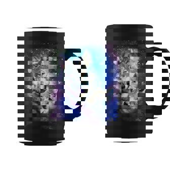 コズミックスペース オオカミ 家族 オオカミ 顔 コーヒーマグ - Kawaiitshirt