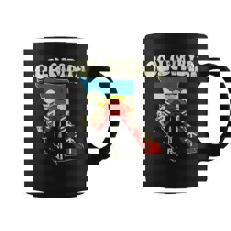 コロンビア ビンテージ コロンビアン カントリー レインボー レトロ 70年代地図 コーヒーマグ - Kawaiitshirt