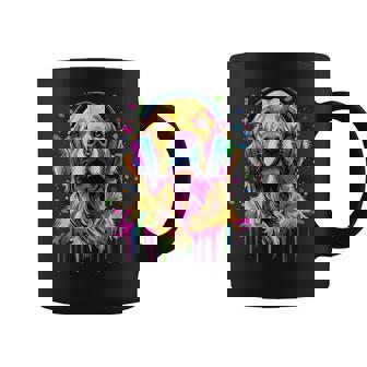 ゴールデンレトリバー 恋人 ポップアートカラー ファニー ゴールデンレトリバー コーヒーマグ - Kawaiitshirt