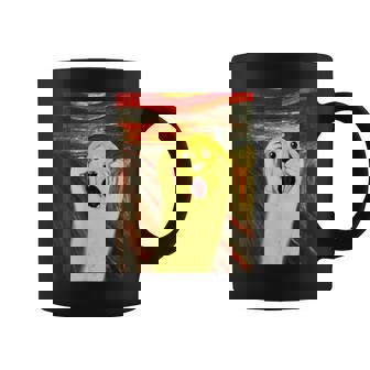 ゴールデンレトリバー 面白いtシャツ 犬 ムンクの叫び かわいい メンズ 子供 おもしろ 服 グッズ ネタ コーヒーマグ - Kawaiitshirt