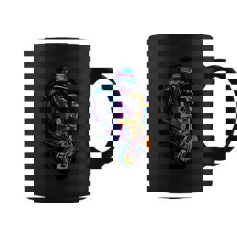 サックス奏者 ジャズ好きのためのカラフルなラインアート コーヒーマグ - Kawaiitshirt