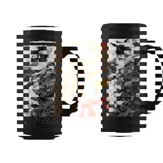 サムライ 猫戦士 浮世 墨絵 猫 サムライ コーヒーマグ - Kawaiitshirt