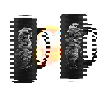 サングラスをかけたインコ コンゴウインコ オカメインコ かわいいインコ コーヒーマグ - Kawaiitshirt