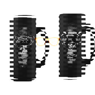 サングラスをかけたクールなチンパンジー猿グラフィックアート コーヒーマグ - Kawaiitshirt