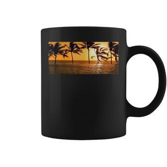 サンセット ビーチ ヤシの木 クール 海 サーフィン コーヒーマグ - Kawaiitshirt