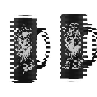 シェットランド・シープドッグ お座り犬 ハート シェルティ グラフィック デザイン コーヒーマグ - Kawaiitshirt