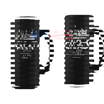 シカゴ 7月4日 アメリカ国旗 愛国的お土産 コーヒーマグ - Kawaiitshirt