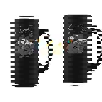 シマエナガ 楽器 トランペット サックス バイオリン ギター 音符 仲良し 可愛い 音楽好き コーヒーマグ - Kawaiitshirt