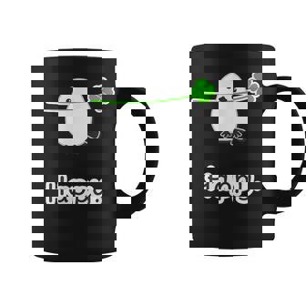 シマエナガ『四つ葉のクローバー』白い鳥【どうぶつフレンズ】動物 ゆるくて かわいい キャラクター イラスト コーヒーマグ - Kawaiitshirt