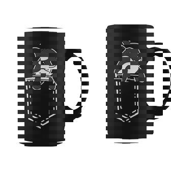 シャチポケット おもしろシャチ シャチ 海の動物 コーヒーマグ - Kawaiitshirt