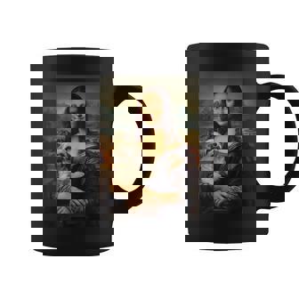 シーズー モナリザ 絵画 アート 犬 ママ お父さん コーヒーマグ - Kawaiitshirt