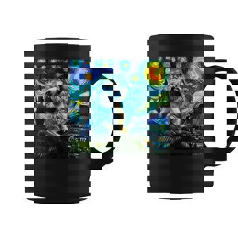 シーズー 面白いtシャツ 犬 ゴッホ 星月夜 かわいい メンズ 子供 おもしろ 服 グッズ ネタ コーヒーマグ - Kawaiitshirt