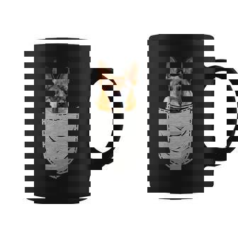 ジャーマンシェパード 犬の胸ポケット 犬の飼い主用 コーヒーマグ - Kawaiitshirt