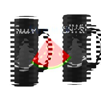 スイカ 1ピース・夏【 サマータイム 】リゾート・夏 大好き／面白 イラスト コーヒーマグ - Kawaiitshirt