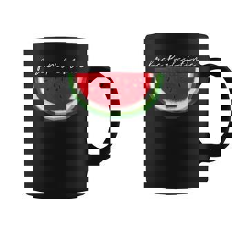 スイカ パレスチナ国旗 連帯 パレスチナ フリー コーヒーマグ - Kawaiitshirt