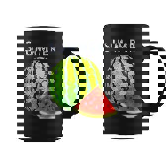 スイカ・夏【 サマータイム 】リゾート・夏 大好き／面白 イラスト コーヒーマグ - Kawaiitshirt