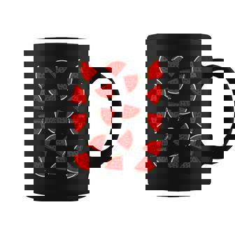 スイカ柄 夏 フルーツ 恋人 フルーツ スライス 種 コーヒーマグ - Kawaiitshirt