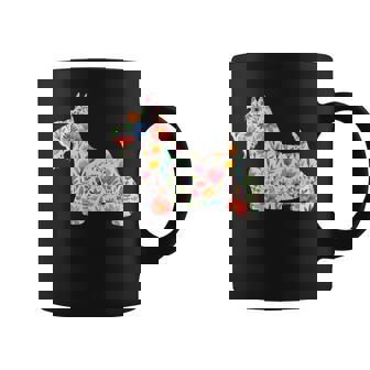 スコティッシュテリア水彩フラワーデザイン。 コーヒーマグ - Kawaiitshirt