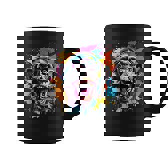 スプラッシュアート チンパンジー 野生動物 動物 好き カラフル コーヒーマグ - Kawaiitshirt