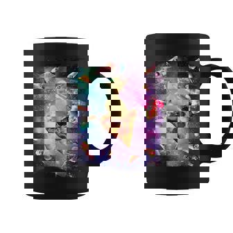 スペースレーザーアヒル食べるピザ、ギャラクシーダック。 コーヒーマグ - Kawaiitshirt