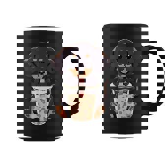 ダックスフンド ボバティー バブルティー アニメ カワイイ 犬 コーヒーマグ - Kawaiitshirt